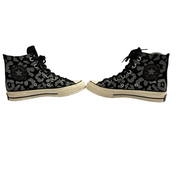 Converse Chuck Taylor 70 Hi Top Reflective Black Lepoard Sneakers Unisex Sze 5/7 - Picture 6 of 9